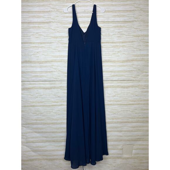 Show Me Your MuMu Jenn Maxi Dress Rich Navy Crisp - Picture 11 of 11